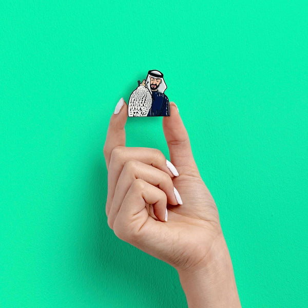 oh, Wanted Studio Brooch - Sheikh Mohamed Bin Zayed Al Nahyan 04, Metal