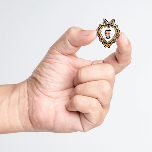 oh, Wanted Studio Brooch - Sheikh Zayed bin Sultan Al Nahyan 03, Metal