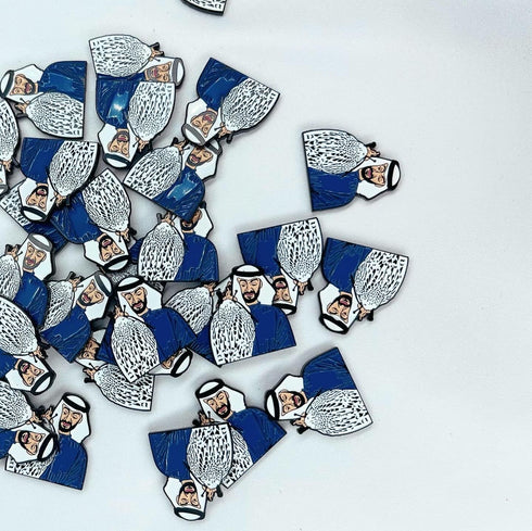 oh, Wanted Studio Brooch - Sheikh Mohamed Bin Zayed Al Nahyan 04, Metal