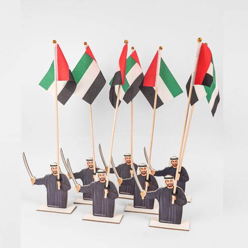 Sheikh Mohamed bin Zayed Al Nahyan stand for UAE Flag Day and National Day by oh, Wanted Studio.