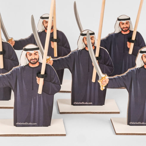Sheikh Mohamed bin Zayed Al Nahyan stand for UAE Flag Day and National Day by oh, Wanted Studio.