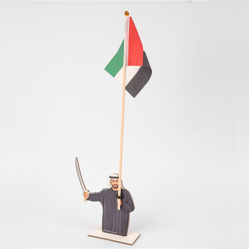 Sheikh Mohamed bin Zayed Al Nahyan stand for UAE Flag Day and National Day by oh, Wanted Studio.