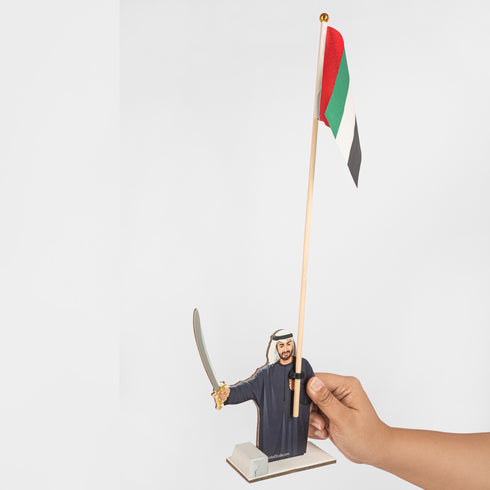 Sheikh Mohamed bin Zayed Al Nahyan stand for UAE Flag Day and National Day by oh, Wanted Studio.