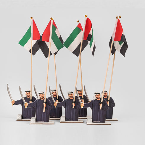 Sheikh Mohamed bin Zayed Al Nahyan stand for UAE Flag Day and National Day by oh, Wanted Studio.
