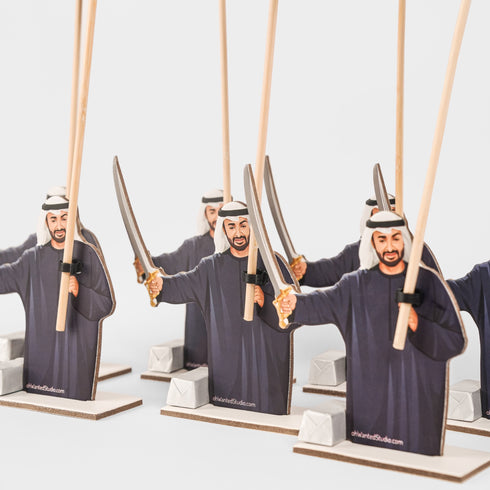 Sheikh Mohamed bin Zayed Al Nahyan stand for UAE Flag Day and National Day by oh, Wanted Studio.