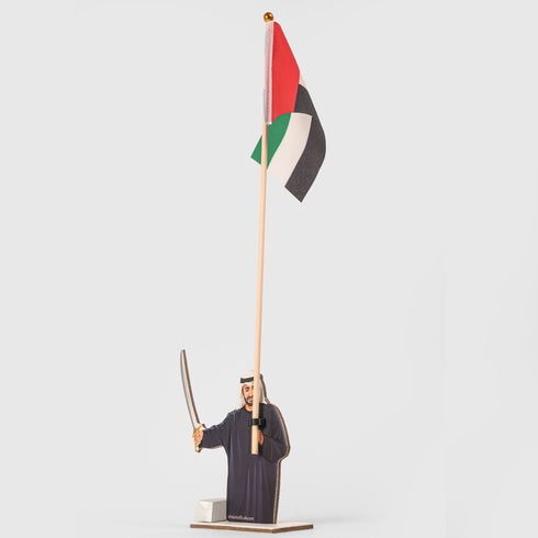 Sheikh Mohamed bin Zayed Al Nahyan stand for UAE Flag Day and National Day by oh, Wanted Studio.