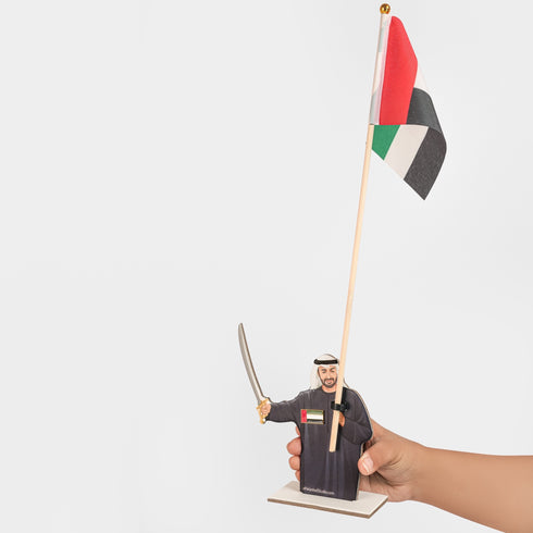 Sheikh Mohamed bin Zayed Al Nahyan stand for UAE Flag Day and National Day by oh, Wanted Studio.