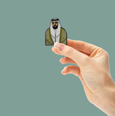 oh, Wanted Studio Brooch - Sheikh Khalifa bin Zayed Al Nahyan, Metal