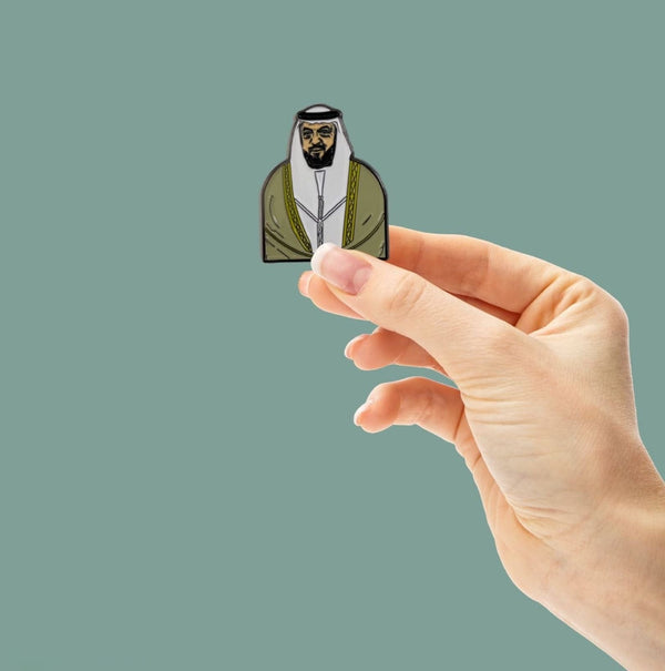 oh, Wanted Studio Brooch - Sheikh Khalifa bin Zayed Al Nahyan, Metal