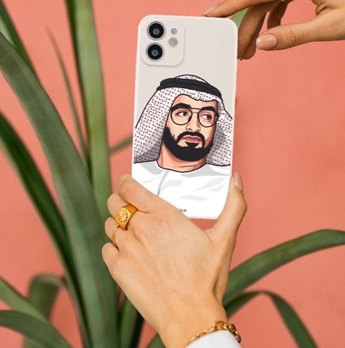 oh, Wanted Studio iPhone Case - Soft TPU Cases with Fiber inside, with Side Printing, Young Sheikh MBZ Design