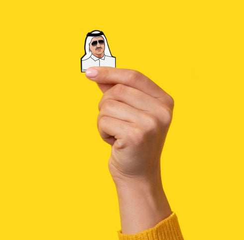 oh, Wanted Studio Brooch - Sheikh Maktoum bin Rashid Al Maktoum 03, Metal